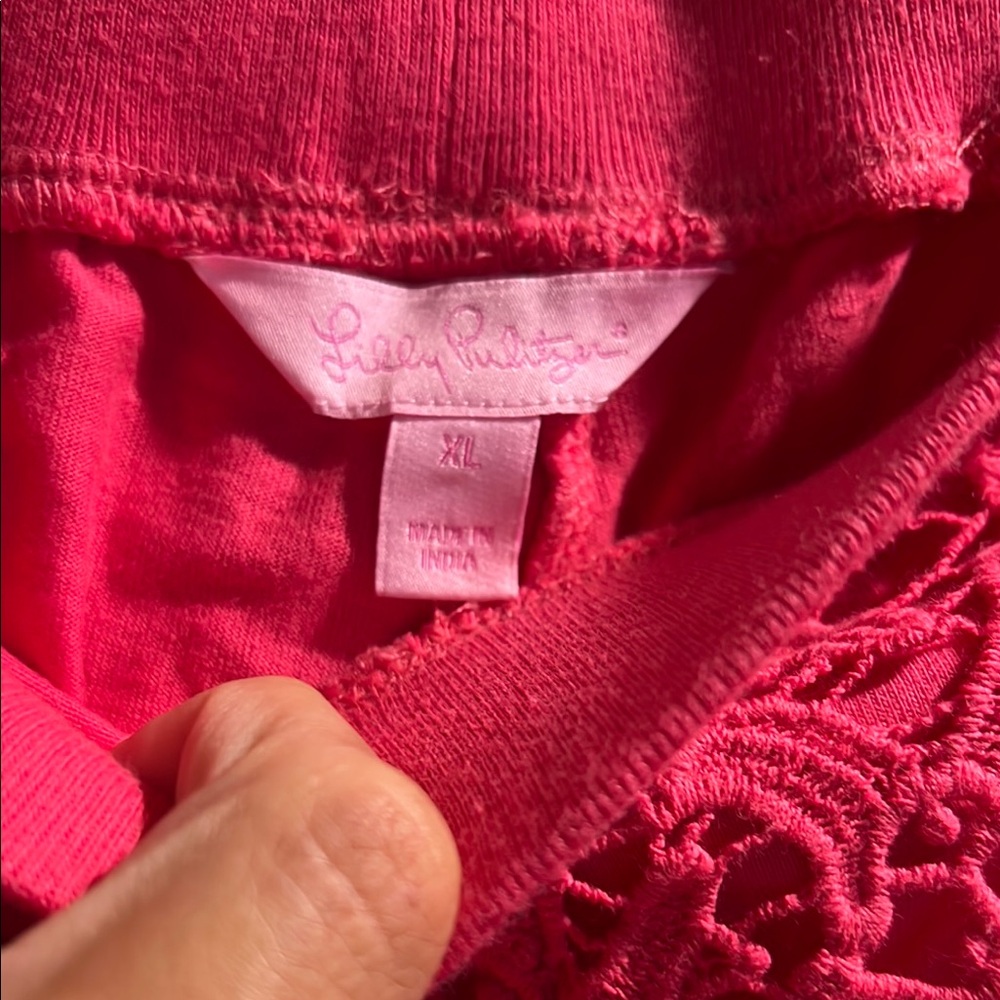 Lilly Pulitzer Pink Lace Shorts size XL - Picture 7 of 8
